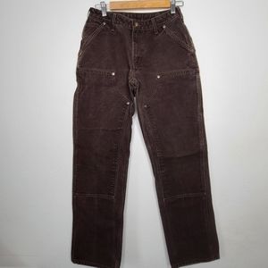 Women's Carhartt Easy Fit Brown Work Thick Double Knee Cargo Pants